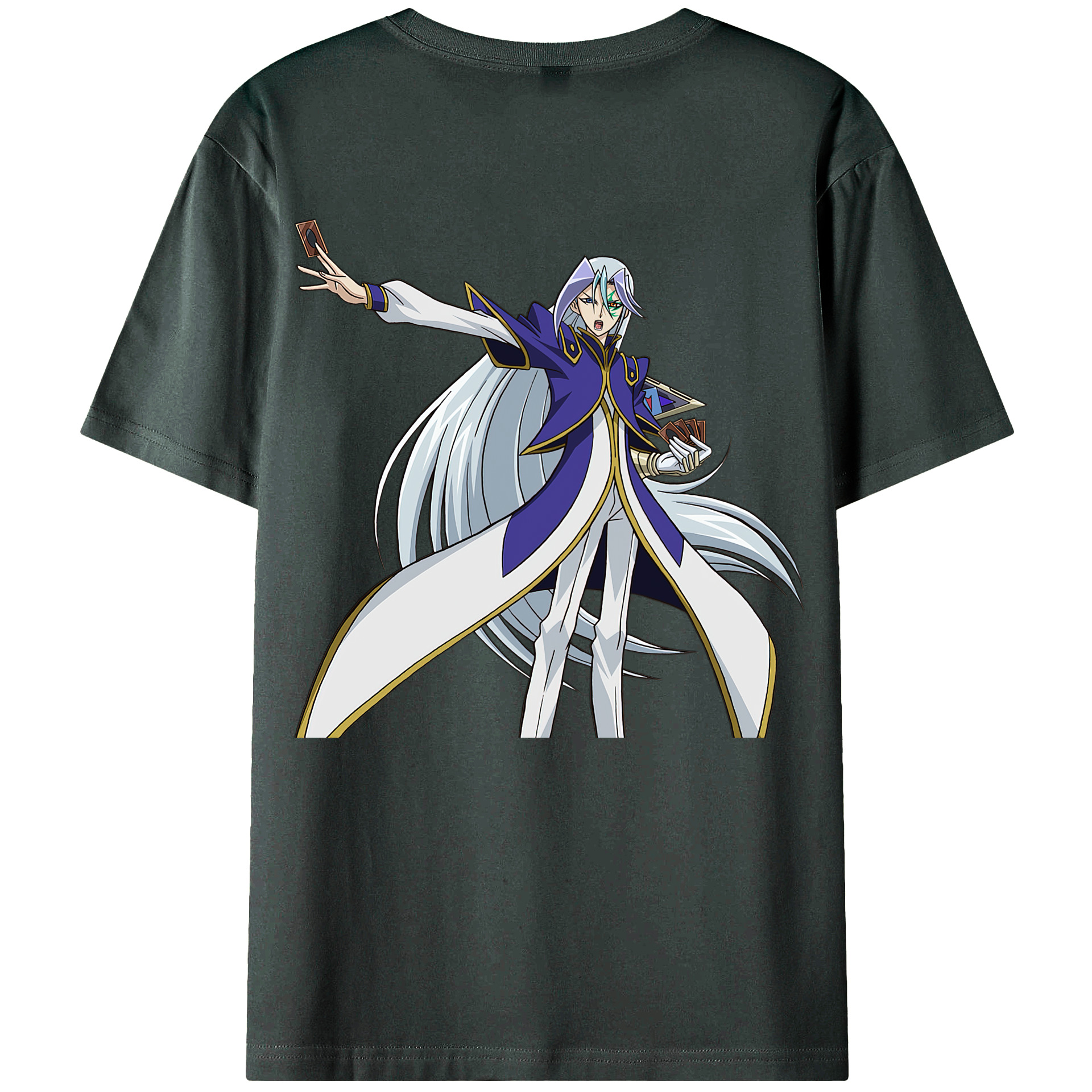 （画像用） 遊☆戯☆王 Yu-Gi-Oh! 綿100％ メンズ半袖Tシャツ（バックプリント） 通気性